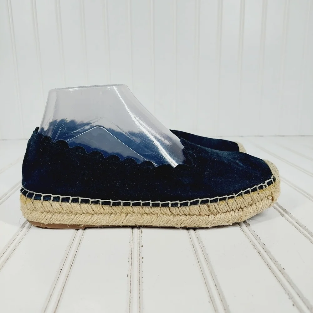 Crown Vintage Brae Black Escalope Summer Flat Espadrille I885